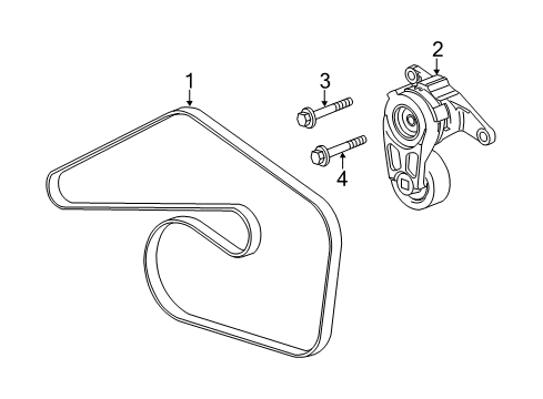 2011 Cadillac CTS Belts & Pulleys, Maintenance Diagram 2 - Thumbnail