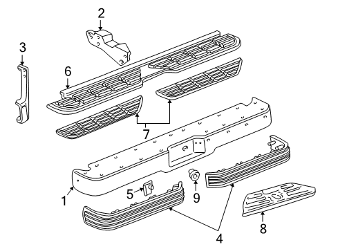 1997 Chevy C3500 Rear Bumper Diagram 2 - Thumbnail