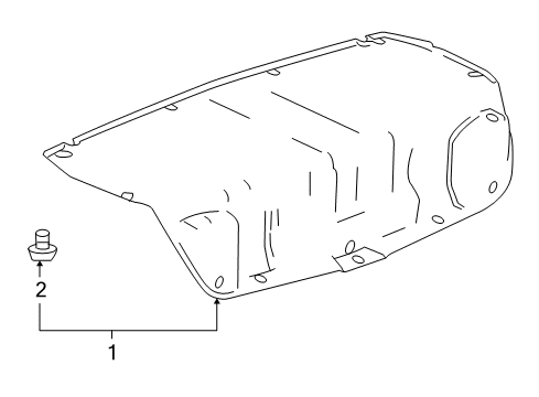 2005 Cadillac XLR Interior Trim - Trunk Lid Diagram