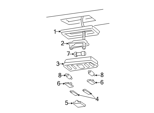 2000 Chevy C3500 Interior Trim - Cab Diagram 4 - Thumbnail