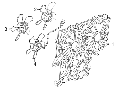 2022 Chevy Silverado 1500 LTD Cooling Fan Diagram 1 - Thumbnail