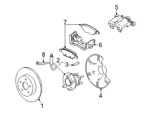 2006 Pontiac Montana Rear Brakes Diagram 2 - Thumbnail