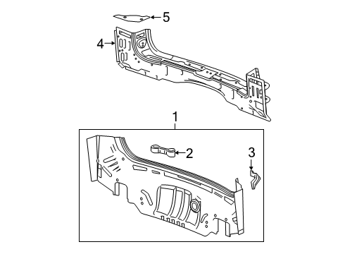 2021 Cadillac XT6 Rear Body Diagram