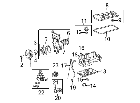 2009 Pontiac Vibe Seal,Camshaft Cover Spark Plug Access Tube Diagram for 19185477