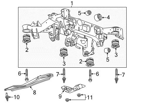 2014 Cadillac ATS Suspension Mounting - Rear Diagram