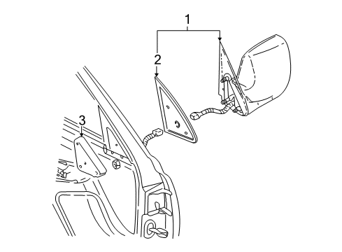 2002 Chevy Silverado 2500 Outside Mirrors Diagram 4 - Thumbnail