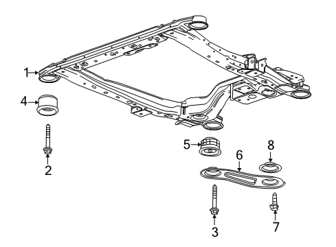 2014 Buick LaCrosse Suspension Mounting - Front Diagram