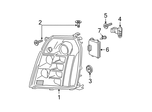 2009 Cadillac Escalade ESV Headlamps, Electrical Diagram 1 - Thumbnail