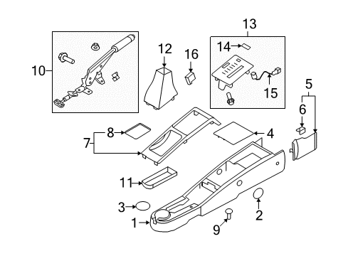 2009 Pontiac G3 Console Diagram