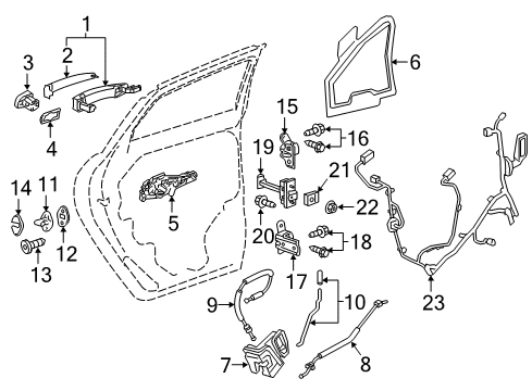 2021 Cadillac XT5 Front Door, Body Diagram 2 - Thumbnail