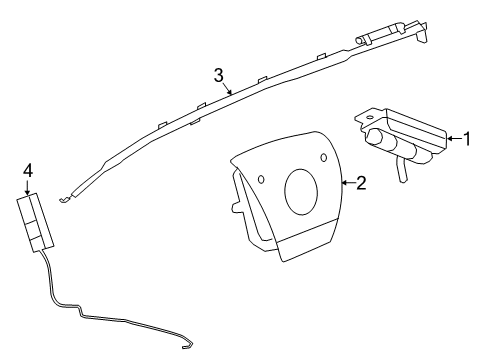 2014 GMC Acadia AIRBAG ASM-STRG WHL *DK TITANIUM Diagram for 86536904