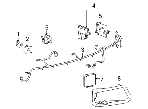 2012 Buick LaCrosse Bracket, Front & Rear Object Alarm Module Diagram for 25793683