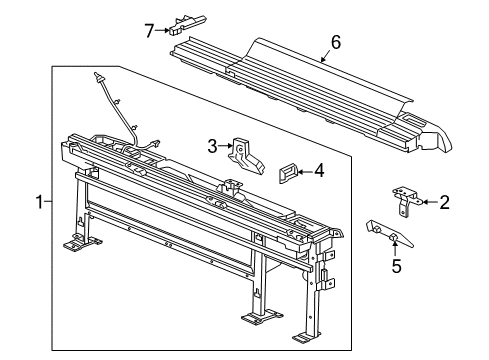 2017 GMC Sierra 1500 Exterior Trim - Pick Up Box Diagram 5 - Thumbnail