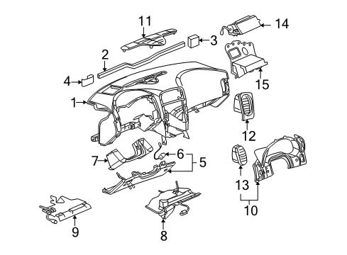 2011 Chevy Corvette Instrument Panel Diagram