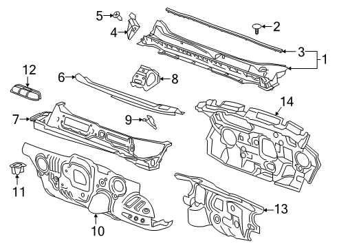 2019 Chevy Blazer Cowl Diagram