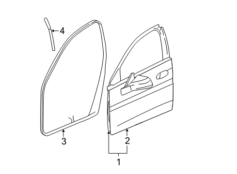 2005 Pontiac Grand Prix Front Door Diagram