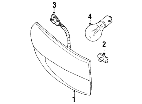 2002 Saturn SC2 Tail Lamps Diagram