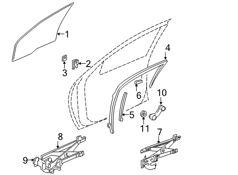 2004 Chevy Cavalier Rear Door Diagram 3 - Thumbnail