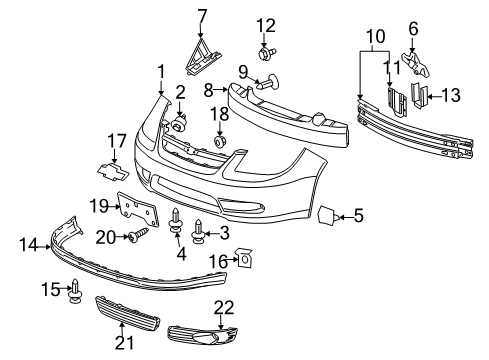 2008 Chevy Cobalt Front Bumper Diagram