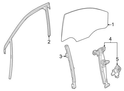 2024 Buick Encore GX Glass - Front Door Diagram