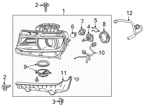 2015 Chevy Camaro Bulbs Diagram 2 - Thumbnail