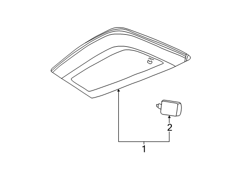 2006 Buick Rendezvous Quarter Panel - Glass & Hardware Diagram