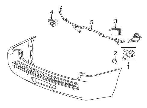 2018 GMC Yukon XL Rear Bumper Diagram 2 - Thumbnail