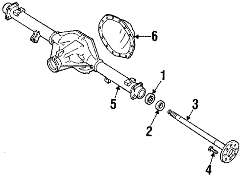 1992 GMC K3500 Axle Housing - Rear Diagram 2 - Thumbnail