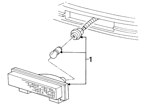 1994 Oldsmobile 98 Lamp Assembly, Parking & Signal, Light Diagram for 5975701