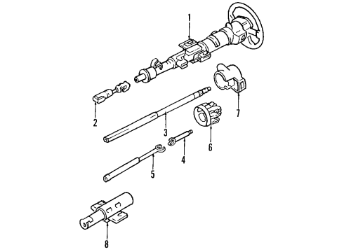 1991 Oldsmobile Silhouette Steering Column & Wheel, Steering Gear Diagram 1 - Thumbnail