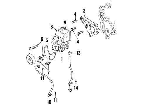 2001 Pontiac Firebird P/S Pump & Hoses, Steering Gear & Linkage Diagram 6 - Thumbnail