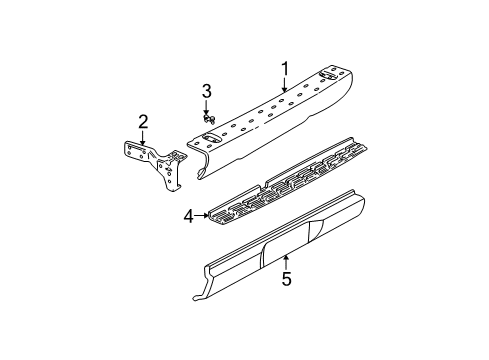 1997 GMC Sonoma Pad, Rear Bumper Step *Gray Diagram for 15978963