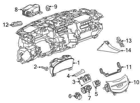 2015 Cadillac Escalade ESV Driver Information Center Diagram