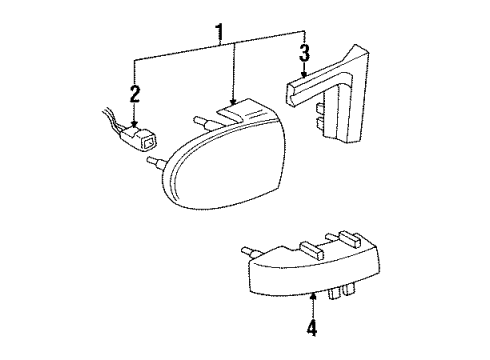 1992 Buick LeSabre Tail Lamps Diagram