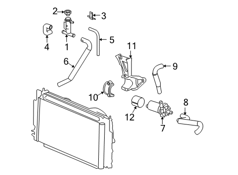 2005 Chevy Cobalt Bracket, Charging Air Cooler Front (Casting) Diagram for 12586367