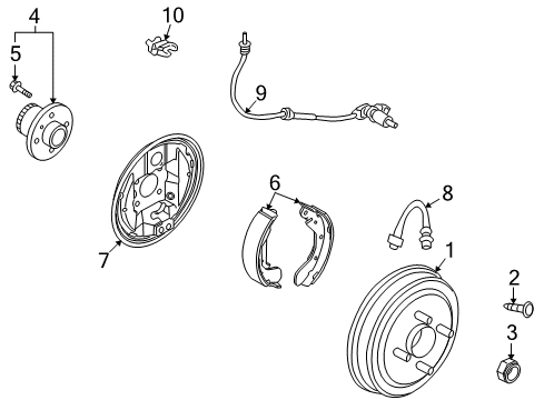 2010 Pontiac G3 Rear Brakes Diagram