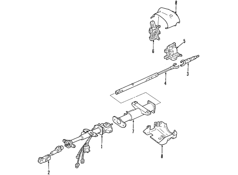 2004 Oldsmobile Silhouette Steering Column, Steering Wheel & Trim Diagram