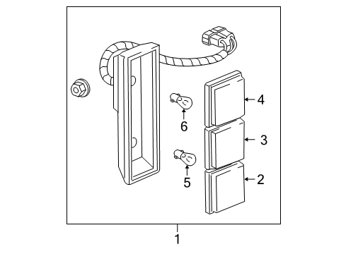 2003 GMC Sierra 2500 HD Combination Lamps Diagram 1 - Thumbnail