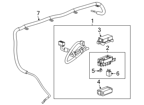 2023 Chevy Silverado 1500 CABLE ASM-BAT POS CBL EXTN Diagram for 84810191