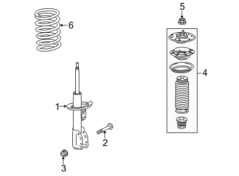 2007 Saturn Vue Struts & Components - Front Diagram