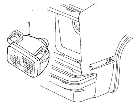 1987 Chevy Blazer Park & Signal Lamps Diagram