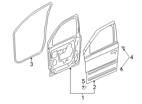 2006 Buick Rendezvous Front Door Diagram