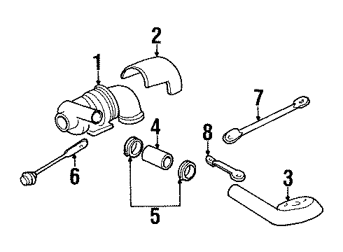 1993 GMC C1500 Suburban Turbocharger Kit, Engine Diagram for 12522149