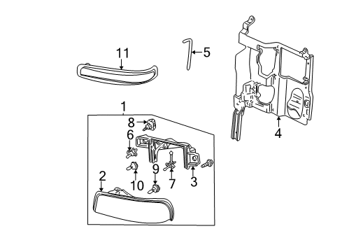 2002 Chevy Silverado 3500 Bulbs Diagram 2 - Thumbnail