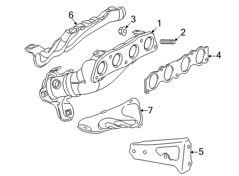 2009 Pontiac Vibe Shield,Exhaust Manifold Outer Heat Diagram for 19185680