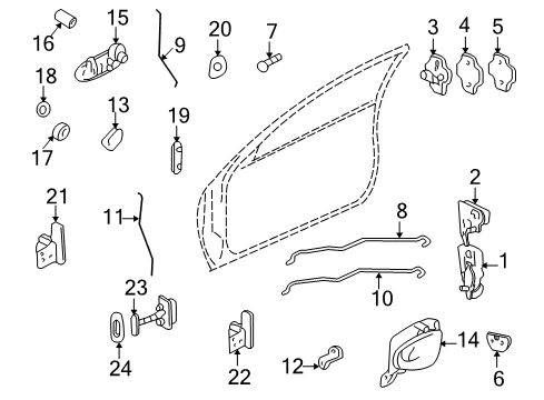 2002 Pontiac Grand Am Rear Door Diagram 2 - Thumbnail