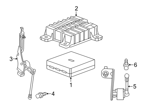 2023 Cadillac XT5 Bracket Assembly, Elek Susp Cont Mdl Diagram for 84782439