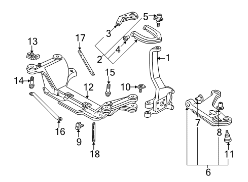 1995 Chevy Camaro Front Lower Control Arm Assembly Diagram for 52367656