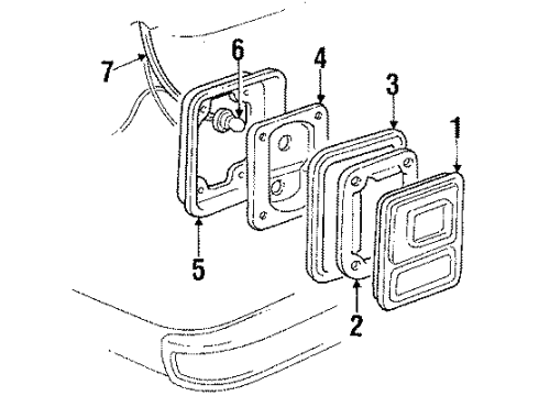 1995 Chevy G30 Tail Lamps Diagram