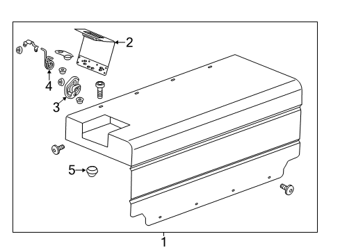 2017 Chevy Silverado 2500 HD Hinge, Cng Tank Filler Valve Receptacle Door Diagram for 22990917